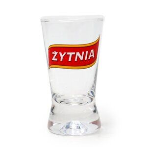 ŻYTNIA Polish Vodka Shot Glass Clear Glass Barware Collector Liquor Gift